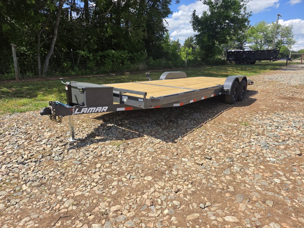 2026 Lamar 83x24 10k Car Hauler w/ Toolbox, Winch Plate and Rear Support Jacks