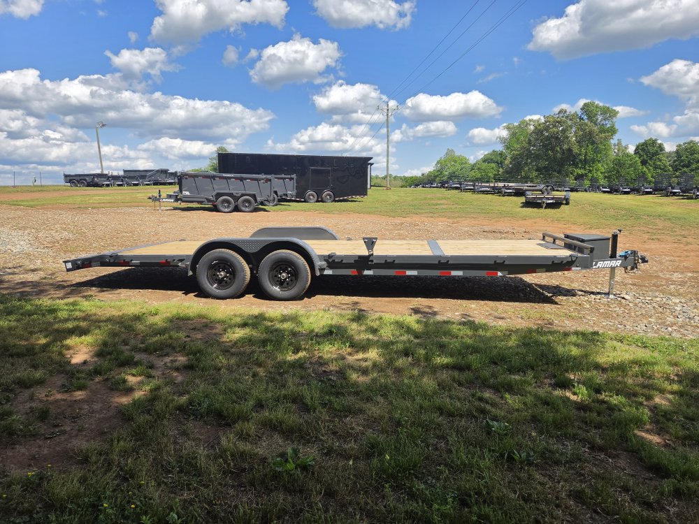 2026 Lamar 83x24 10k Car Hauler w/ Toolbox, Winch Plate and Rear Support Jacks