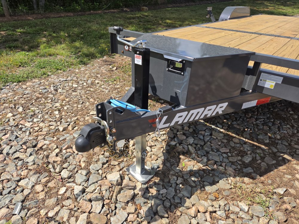 2026 Lamar 83x24 10k Car Hauler w/ Toolbox, Winch Plate and Rear Support Jacks