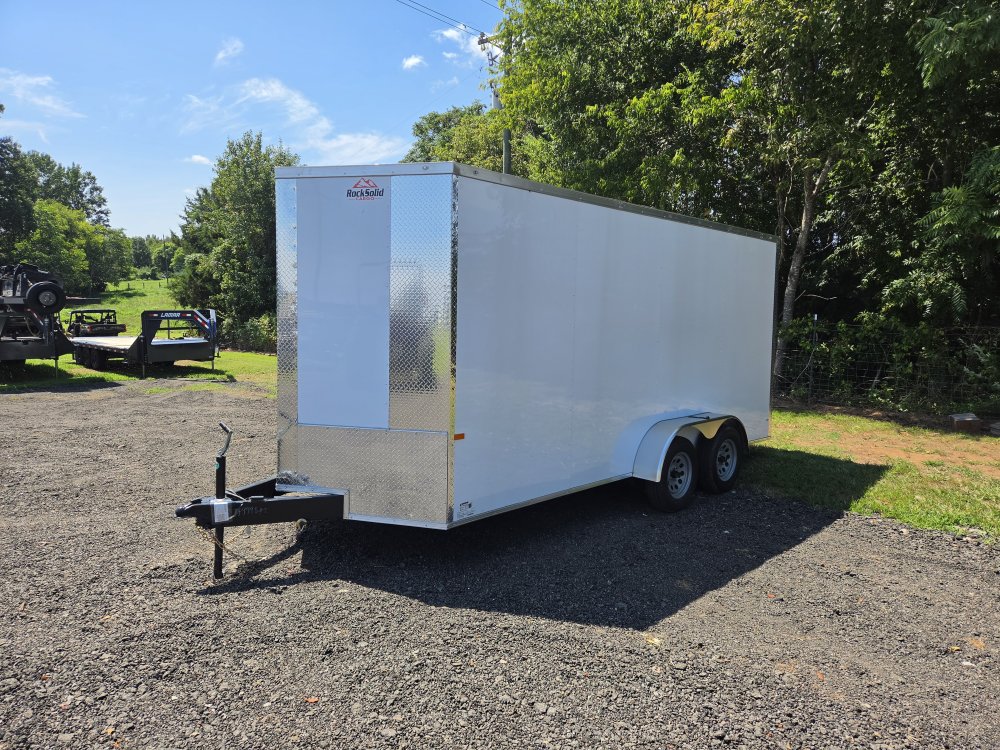 2026 Rock Solid Cargo 7x16 7k Enclosed w/ Polycore Upgrade, Semi-Screwless Upgrade and 7' Interior H