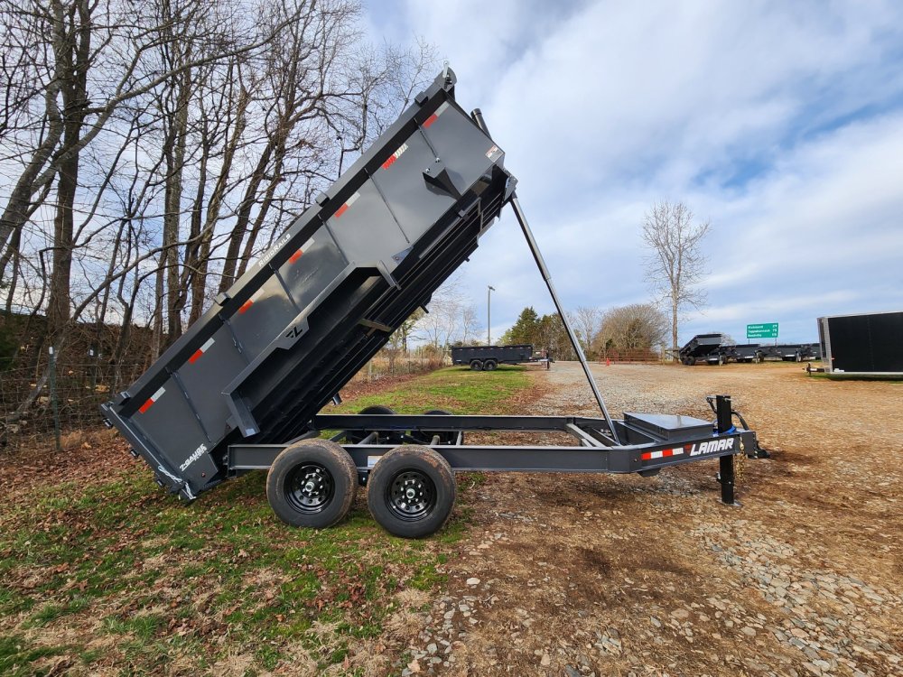 2027 Lamar 7x14 14k Telescopic Dump w/ 36" Sides