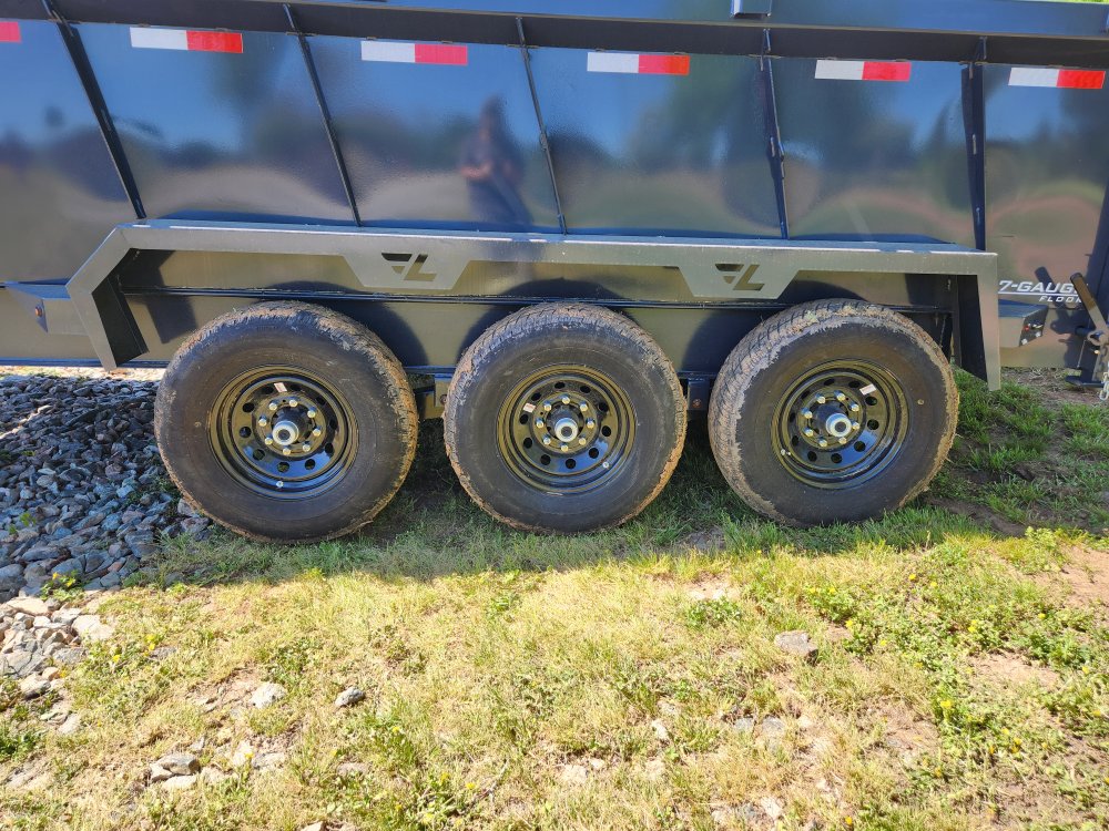 2025 Lamar Trailers 7X16 21K Gooseneck Dump w/ Dual Battery Kit and 36" Sides
