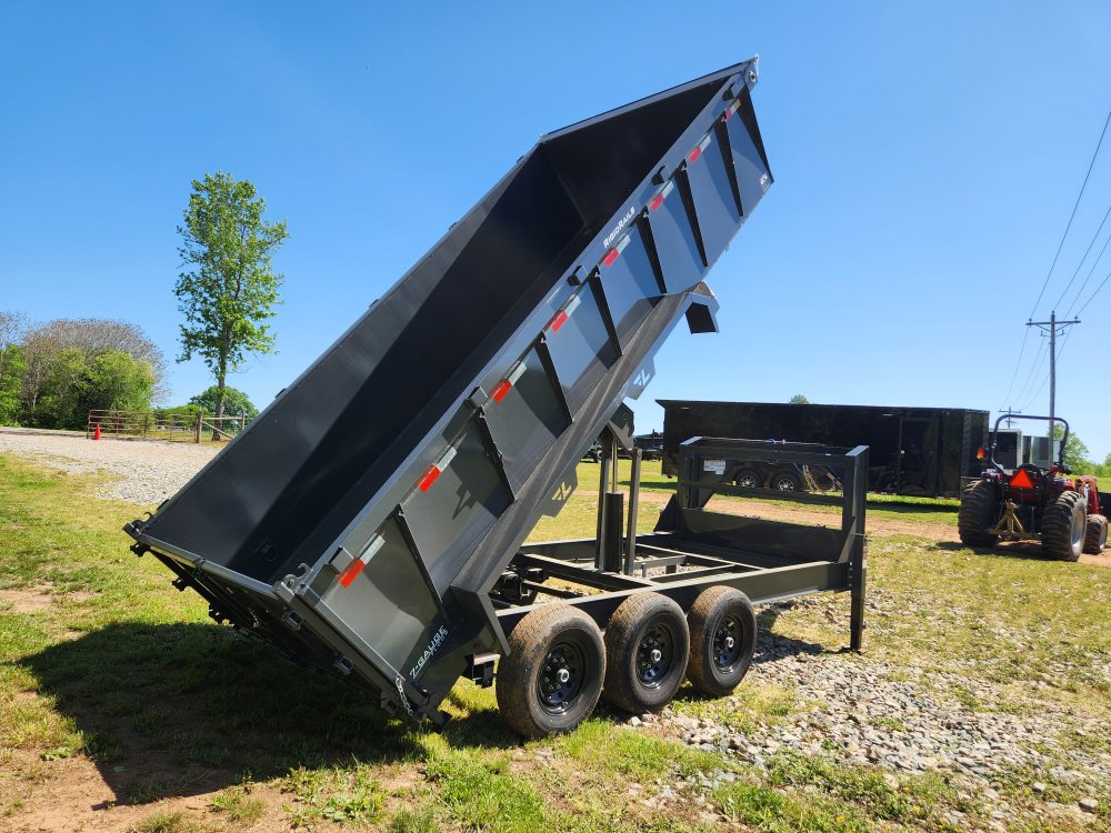 2025 Lamar Trailers 7X16 21K Gooseneck Dump w/ Dual Battery Kit and 36" Sides