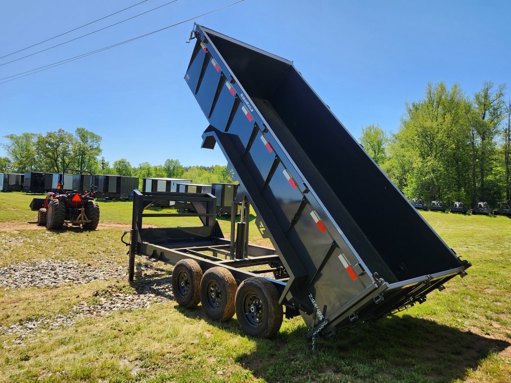 2025 Lamar Trailers 7X16 21K Gooseneck Dump w/ Dual Battery Kit and 36" Sides