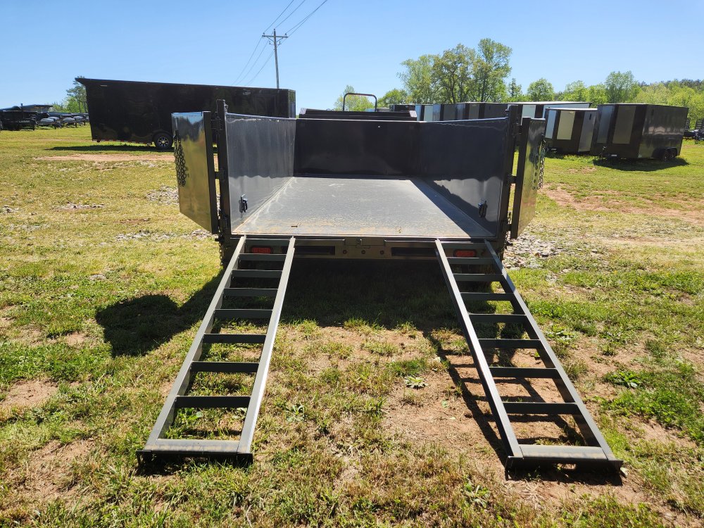 2025 Lamar Trailers 7X16 21K Gooseneck Dump w/ Dual Battery Kit and 36" Sides