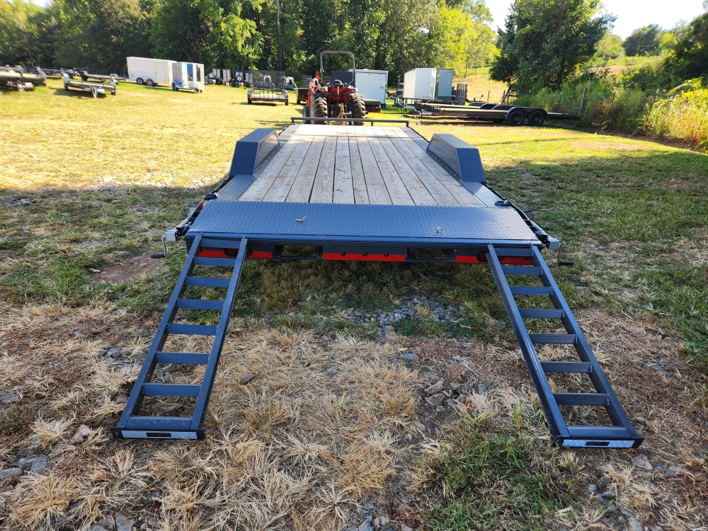 2025 Lamar Trailers 102X24 10k Car Hauler w/ Drive Over Fenders and Rear Support Stands
