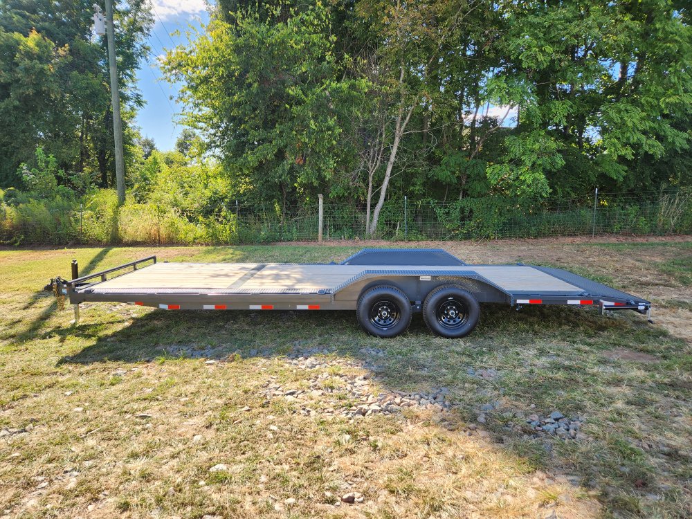 2025 Lamar Trailers 102X24 10k Car Hauler w/ Drive Over Fenders and Rear Support Stands