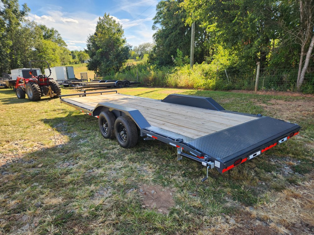 2025 Lamar Trailers 102X24 10k Car Hauler w/ Drive Over Fenders and Rear Support Stands