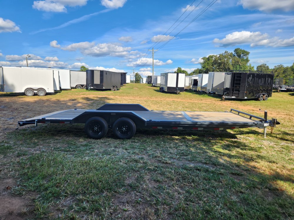 2025 Lamar Trailers 102X24 10k Car Hauler w/ Drive Over Fenders and Rear Support Stands