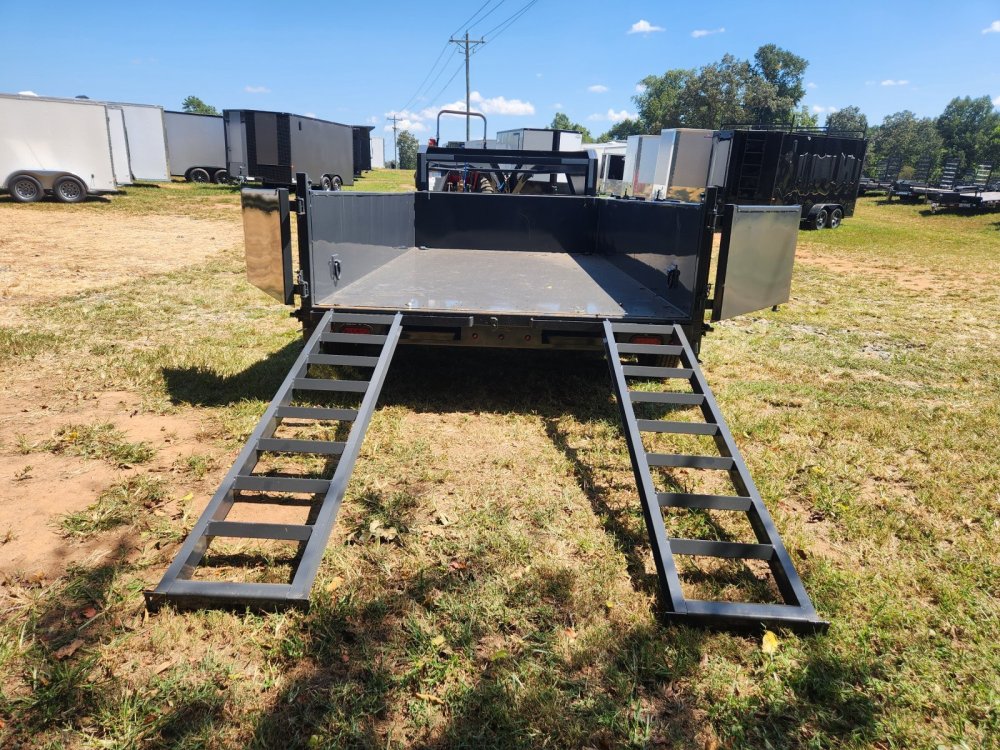 2026 Lamar 7x14 16k Gooseneck Dump w/ Spare Tire and 24" Sides