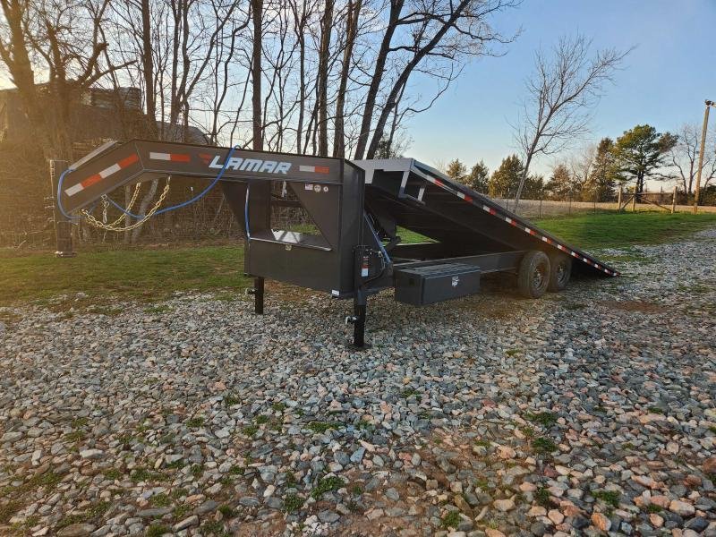 2025 Lamar 102x24 16k Gooseneck Deckover Tilt