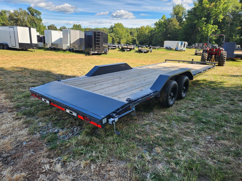 2025 Lamar Trailers 102X24 10k Car Hauler w/ Drive Over Fenders and Rear Support Stands