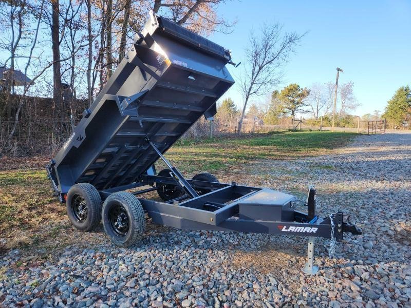 2026 Lamar 5X10 7K Mini Dump W/ Spreader Gate and 18" Sides