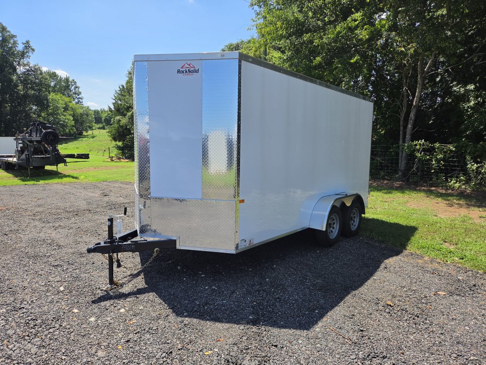 2026 Rock Solid Cargo 7X14 7K Enclosed w/ Barn Doors, 7' Interior, (.080) Polycore Metal Upgrade and
