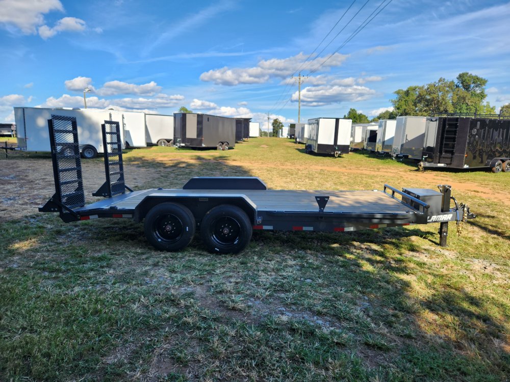 2025 Lamar 83x18 16k Equipment Hauler w/ Toolbox and Stand-Up Ramps