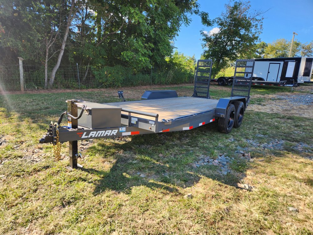 2025 Lamar 83x18 16k Equipment Hauler w/ Toolbox and Stand-Up Ramps