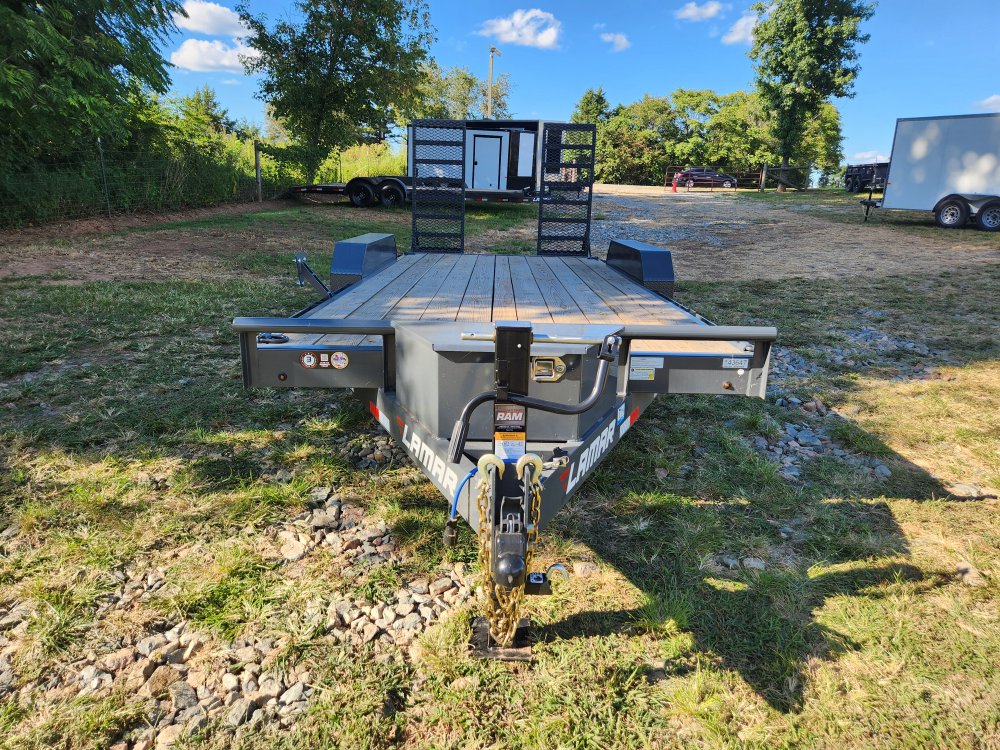 2025 Lamar 83x18 16k Equipment Hauler w/ Toolbox and Stand-Up Ramps