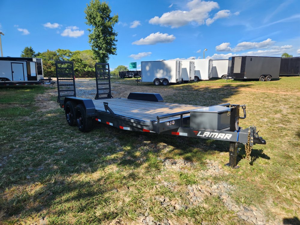 2025 Lamar 83x18 16k Equipment Hauler w/ Toolbox and Stand-Up Ramps