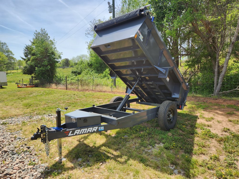 2025 Lamar 5x10 7k Single Axle Dump w/ Spreader Gate and 24" Sides