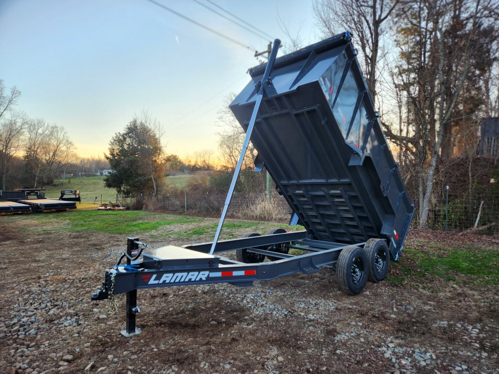 2026 Lamar 7x14 14k Telescopic Dump w/ Upgraded Tires and 48" Sides