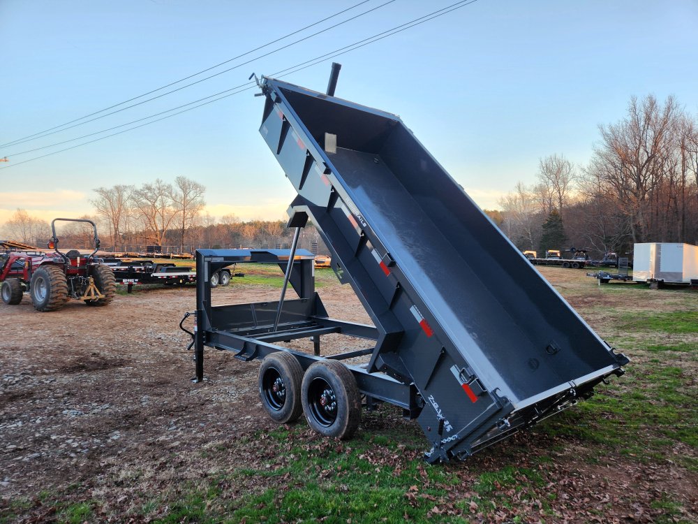 2026 Lamar 7x14 16k Gooseneck Telescopic Dump w/ Spare Tire and 24" Sides