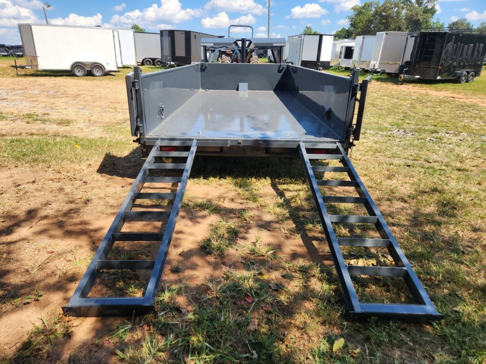 2026 Lamar 7x14 16k Gooseneck Telescopic Dump w/ Spare Tire and 24" Sides