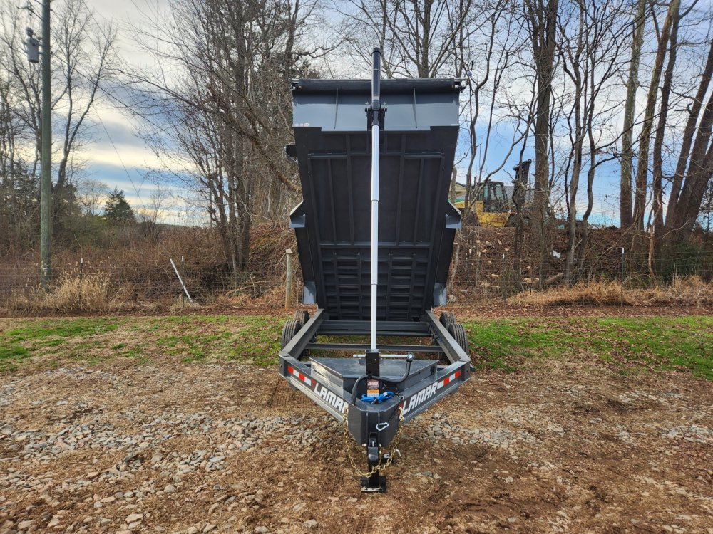 2026 Lamar 7x14 16k Telescopic Dump w/ 2 Batteries, Solar Charger and 36" Sides