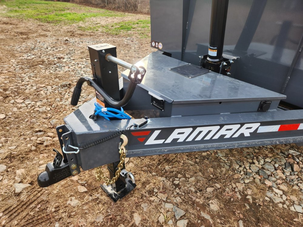 2026 Lamar 7x14 16k Telescopic Dump w/ 2 Batteries, Solar Charger and 36" Sides