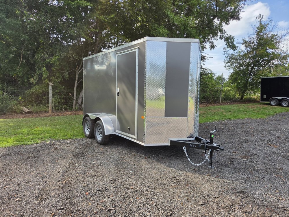 2027 Rock Solid Cargo 6X12 7k Enclosed w/ 7' Interior Height, (.080) Polycore Metal and Semi-Screwle