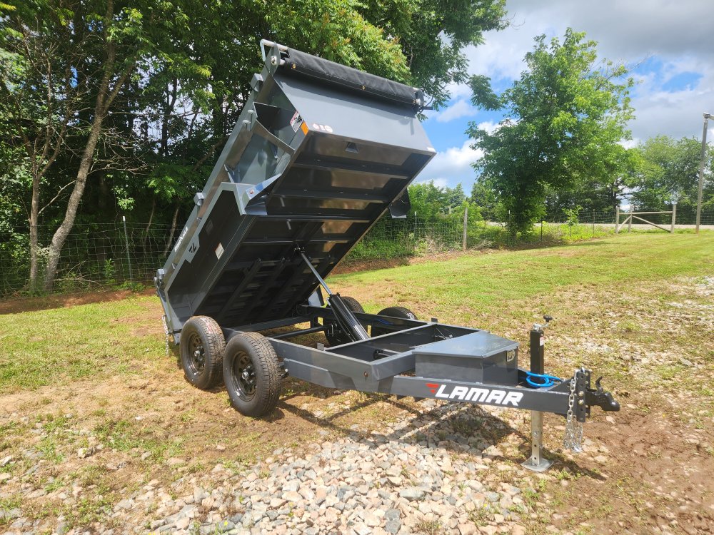 2025 Lamar 5x10 7k Dump w/ Spreader Gate and 24" Sides