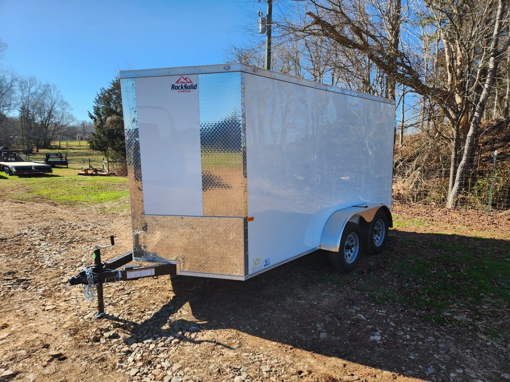 2026 Rock Solid Cargo 7x12 7k Enclosed Trailer w/ Polycore (.080) Metal, Semi-Screwless Upgrade and
