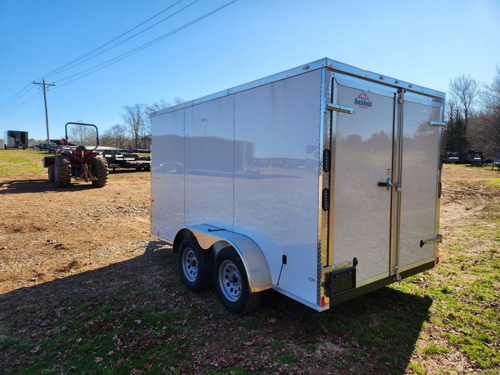 2026 Rock Solid Cargo 7x12 7k Enclosed Trailer w/ Polycore (.080) Metal, Semi-Screwless Upgrade and 