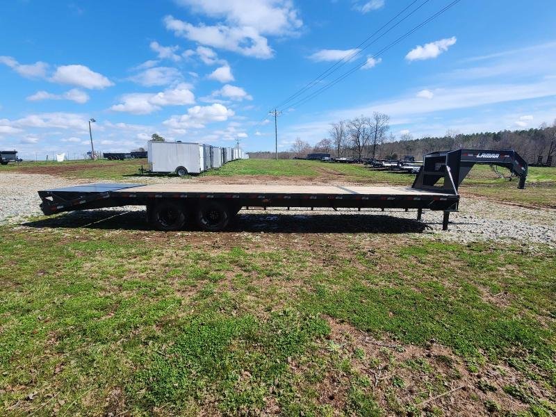 2025 Lamar 102X32 24K Gooseneck Deckover w/ 14 Ply Tires, 6" Raised Neck, Winch Plate, Rhino Ramps a