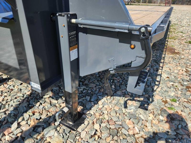 2025 Lamar 102X32 24K Gooseneck Deckover w/ 14 Ply Tires, 6" Raised Neck, Winch Plate, Rhino Ramps a
