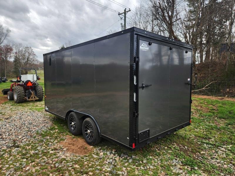 2026 Rock Solid Cargo 8.5x16 7k Enclosed w/ Blackout Special Package, Semi-Screwless Upgrade, Polyco