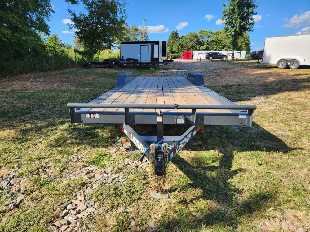 2026 Lamar Trailers 102X24 10k Car Hauler w/ Drive Over Fenders and Rear Support Stands