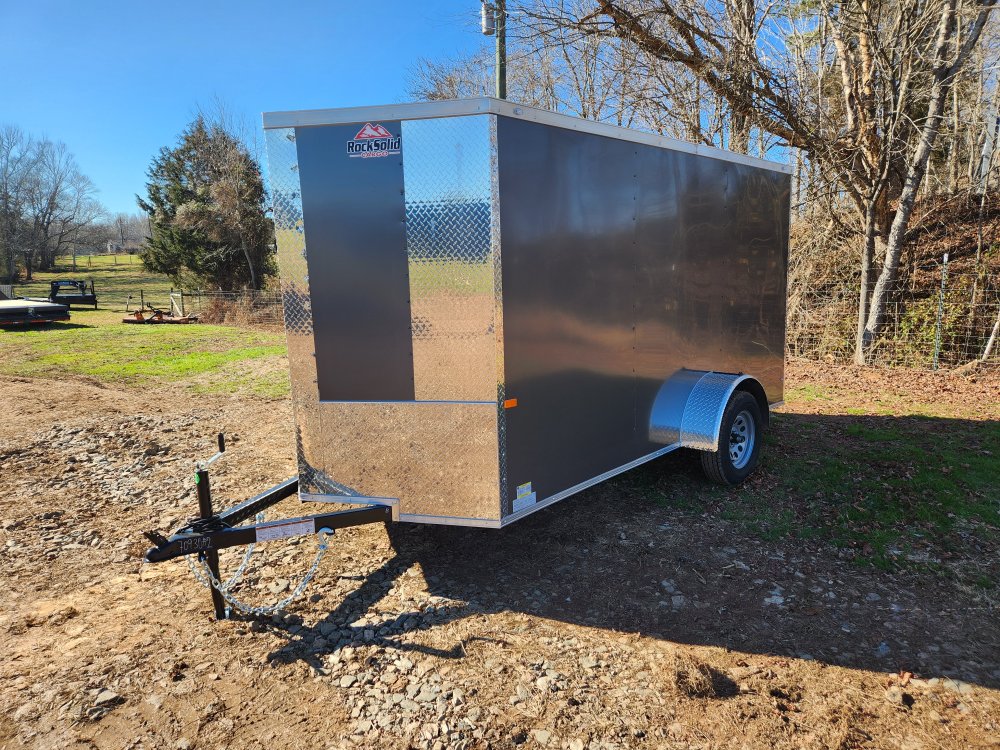 2026 Rock Solid Cargo 6X12 Single Axle Enclosed w/ Polycore Metal And Semi-Screwless Upgrade