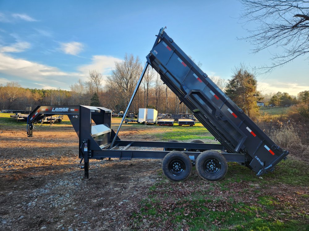 2026 Lamar 7x14 14k Gooseneck Telescopic Dump w/ 24" Sides