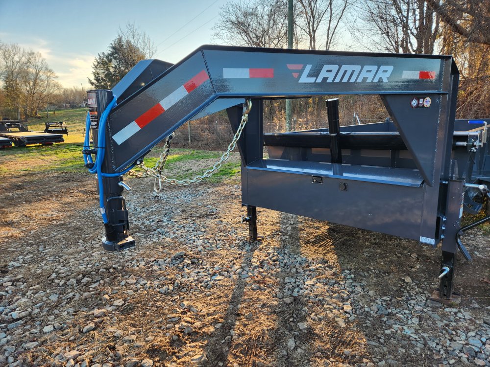 2026 Lamar 7x14 14k Gooseneck Telescopic Dump w/ 24" Sides