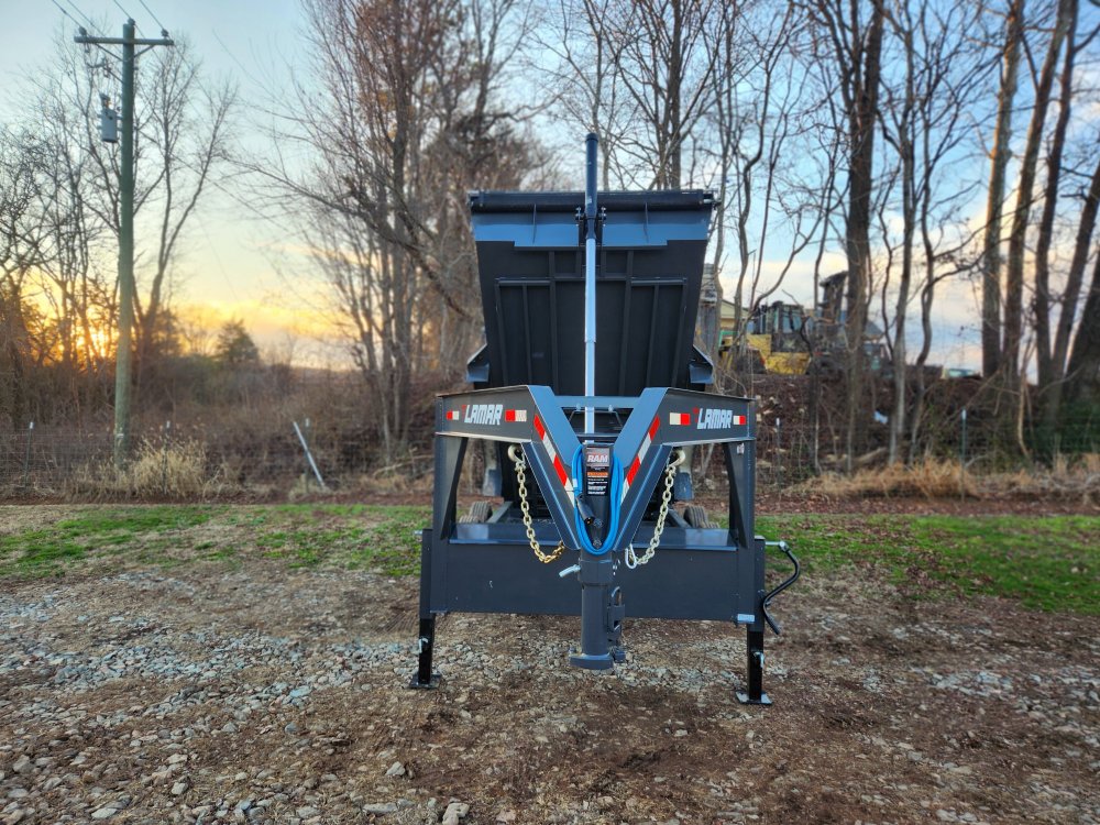 2026 Lamar 7x14 16k Gooseneck Telescopic Dump w/ Solar Charger, 2 Batteries and 24" Sides