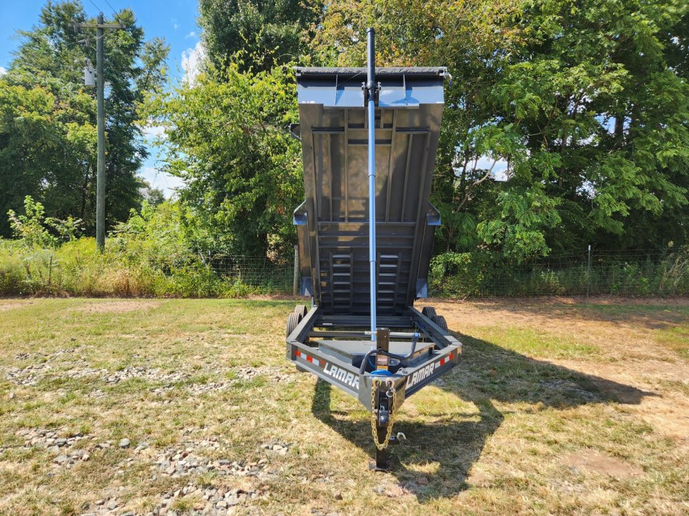 2026 Lamar 7X16 16K Telescopic Dump w/ 2 Batteries, Solar Charger and 36" Sides
