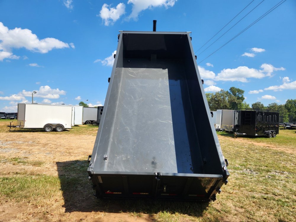 2026 Lamar 7X16 16K Telescopic Dump w/ 2 Batteries, Solar Charger and 36" Sides