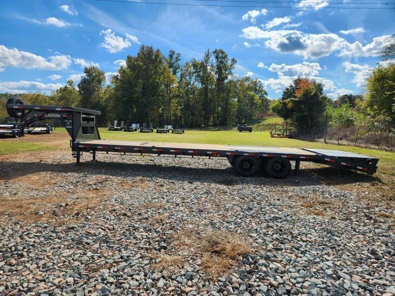 2026 Lamar 102x32 20k Gooseneck Deckover w/ Deck Over Neck, Torque Tube, Winch Plate and Rhino Ramps
