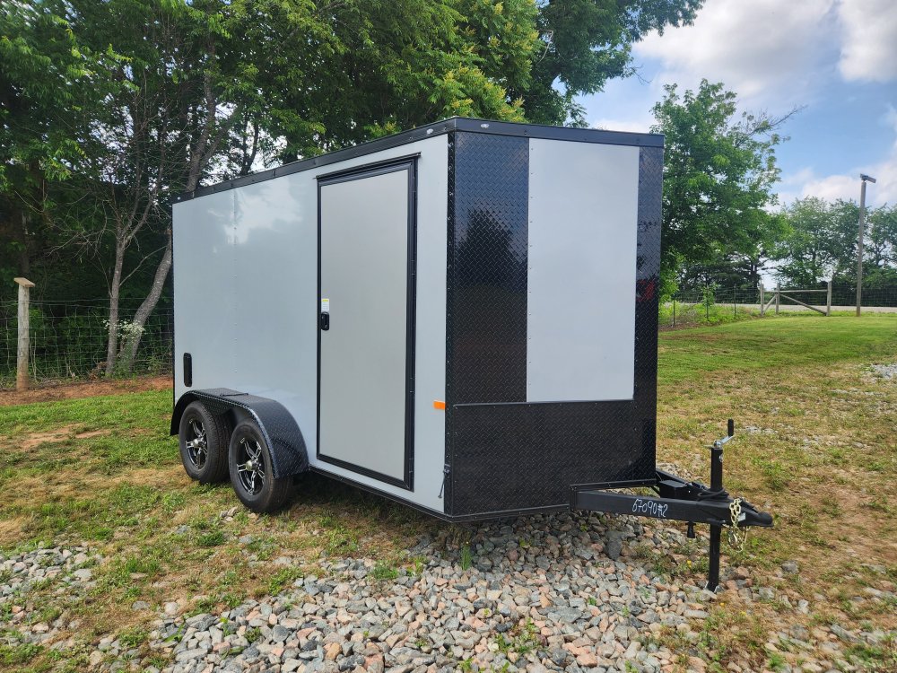 2025 Rock Solid Cargo 7x12 7k Enclosed w/ Blackout Package, Polycore Metal, 6'6" Interior Height and