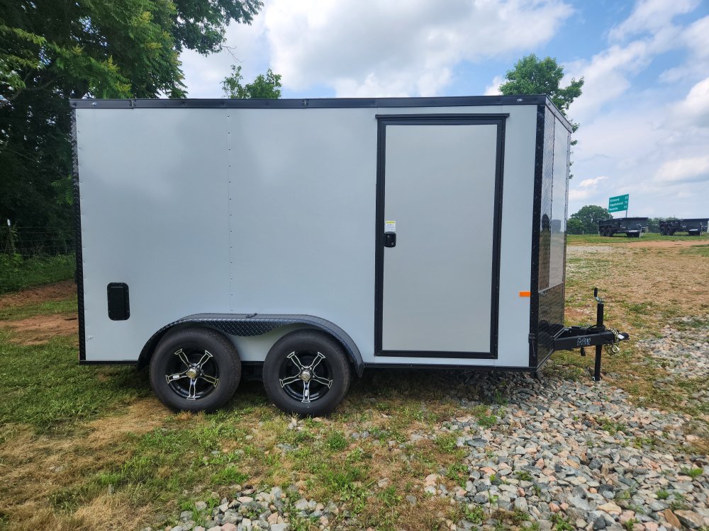 2025 Rock Solid Cargo 7x12 7k Enclosed w/ Blackout Package, Polycore Metal, 6'6" Interior Height and