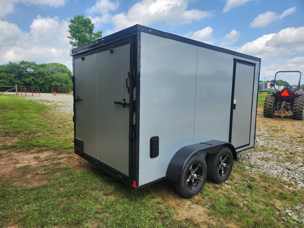 2025 Rock Solid Cargo 7x12 7k Enclosed w/ Blackout Package, Polycore Metal, 6'6" Interior Height and
