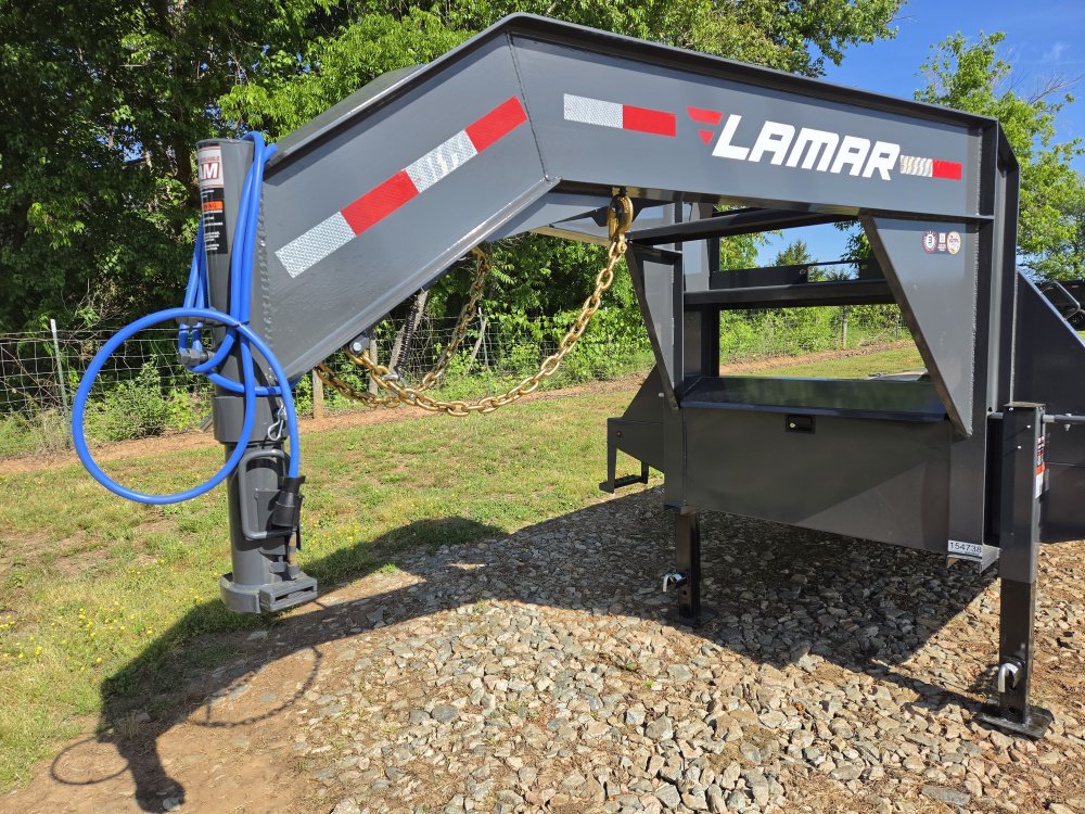 2026 Lamar 102x32 20k Gooseneck Deckover w/ Hydraulic Dove and Pierced Beam