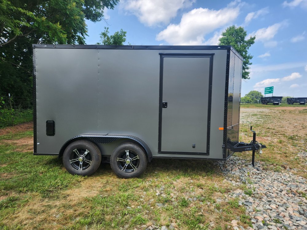 2025 Rock Solid Cargo 7x12 7k Enclosed w/ Blackout Package, Polycore Metal, 6'6" Interior Height and