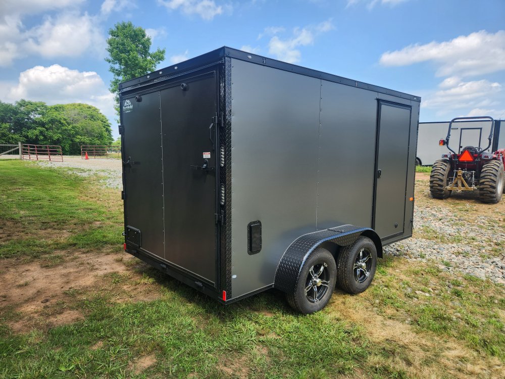 2025 Rock Solid Cargo 7x12 7k Enclosed w/ Blackout Package, Polycore Metal, 6'6" Interior Height and