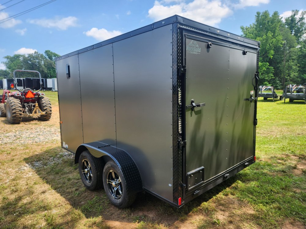 2025 Rock Solid Cargo 7x12 7k Enclosed w/ Blackout Package, Polycore Metal, 6'6" Interior Height and